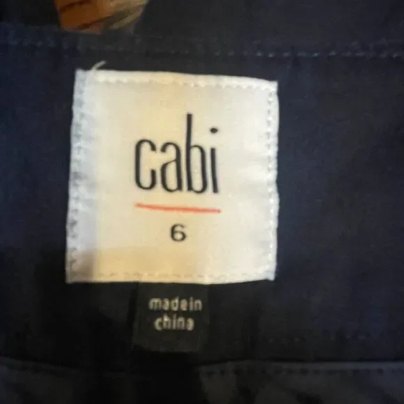Cabi Pants Womens 6 Blue Mariner Trouser Dress Nautical Buttons Boot Cut Preppy - Picture 3 of 12